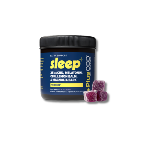 +PlusCBD Extra Support Sleep+ CBD 25mg Blackberry - 30 gummies