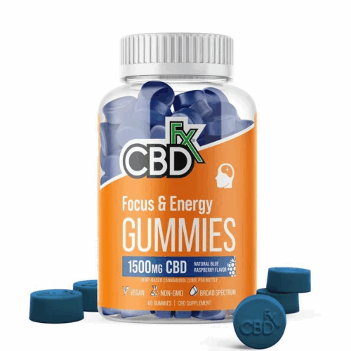 CBDFX Focus & Energy 1500 mg CBD - 60 gummies