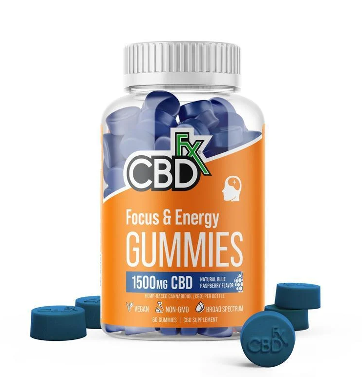 CBDFX Focus & Energy 1500 mg CBD - 60 gummies