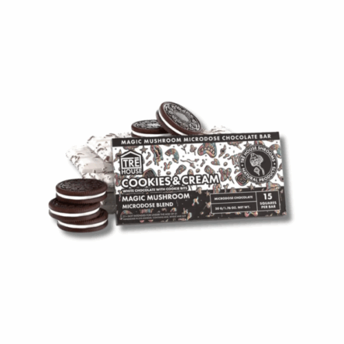 Trehouse Magic Mushroom Chocolate Bar Cookies and Cream - 15 Squares