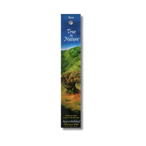 Auroshikha True to Nature Rose Incense 16 Sticks