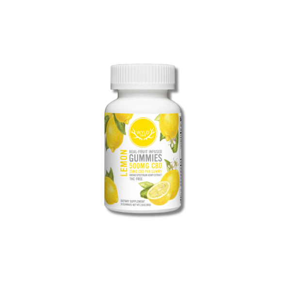 Wyld CBD Real Fruit Infused Gummies Lemon 500mg 10 gummies